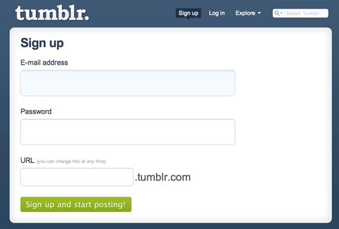 Thoughts About Tumblr's Login Page