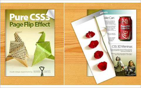  Pure CSS3 Page Flip Effect