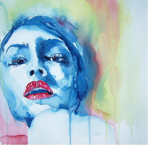 colorful watercolor portraits