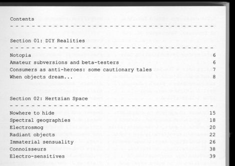 table of contents magazine layout