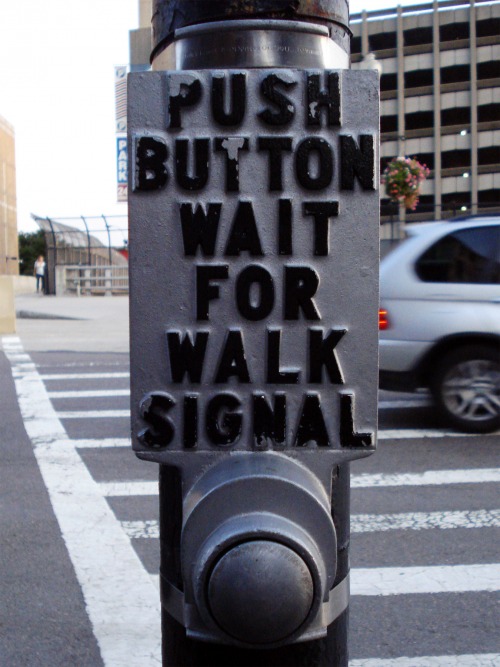 Wayfinding and Typographic Signs - push-button