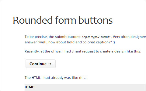 Rounded form buttons