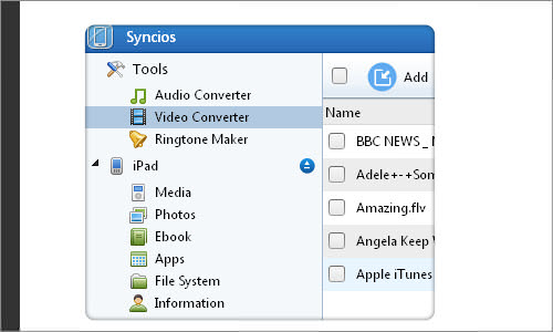 Syncios: Free iPod Transfer, Free iPod to PC Transfer, Transfer App Music Video Photo Ebook from iPod/iPhone/iPad to PC