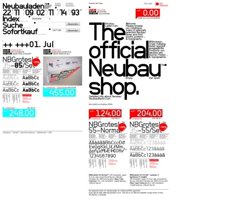 Neubauladen in Showcase of Web Design in Germany