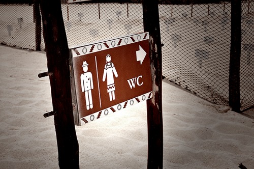 Wayfinding and Typographic Signs - yucatans-bathroom