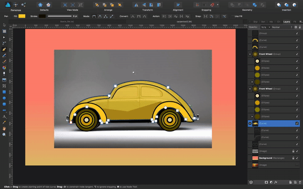 Animate GIFs using Affinity Designer