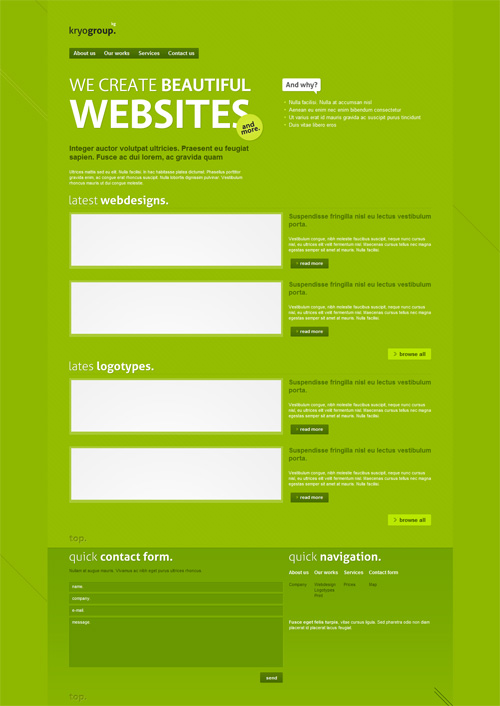 Type Layout For Free Download - Greenie Theme