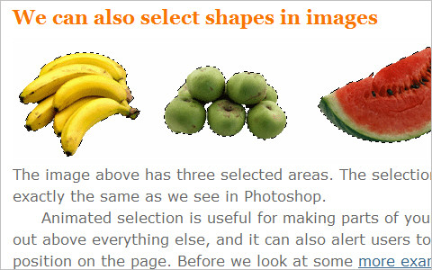 Animated Photoshop selection using CSS3