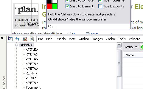 Internet Explorer Web Developer Toolbar - screen shot.