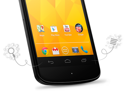 Nexus 4 is an instance of Google’s new approach to hardware buttons.