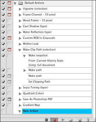 Photoshop Actions Panel