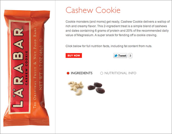 Product page for Larabar.com