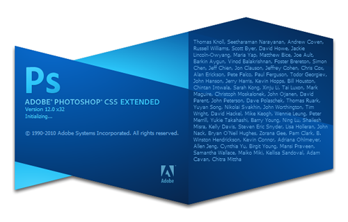 Adobe CS5 branding (the splash screens - all made with Adobe Fireworks)