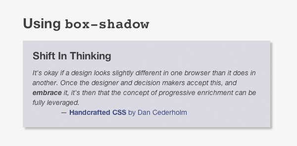 Webkit screenshot showing the box-shadow working