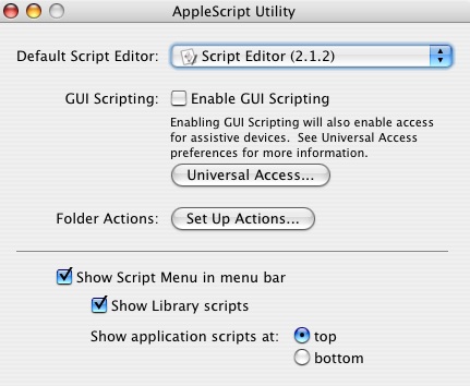 AppleScript Utility screenshot