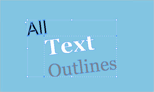 Convert All Text to Outlines