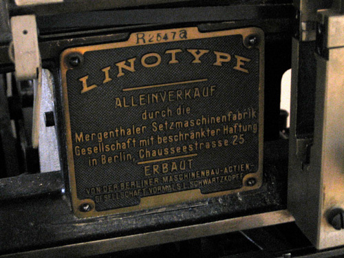 A look at a linotype machine.