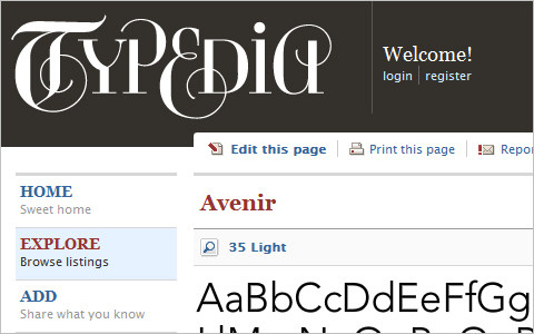 Useful Typography Resources - Typedia: A Shared Encyclopedia of Typefaces