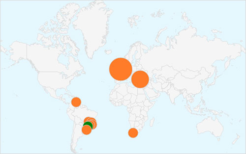 Sample bubble map.