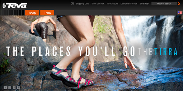 Person walking across a wet rock in sandals