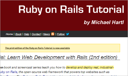 Ruby on Rails Tutorial