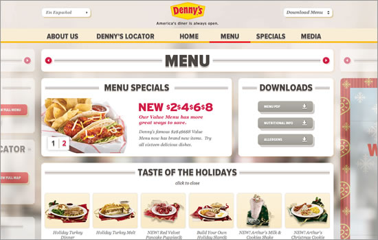 Denny's Menu