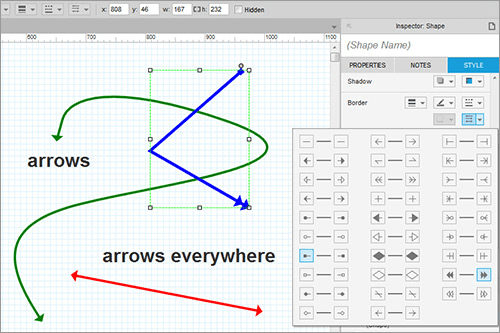 Changing arrow styles