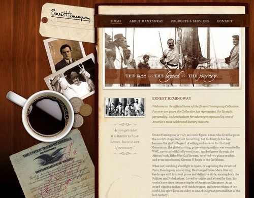 Retro and Vintage Designs - The Ernest Hemingway Collection