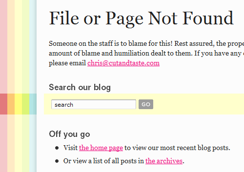 Creative 404 Error Page