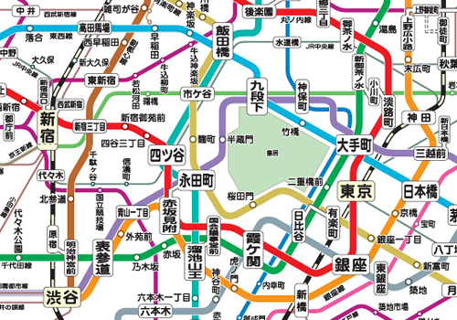 Tokyo Metro Map.
