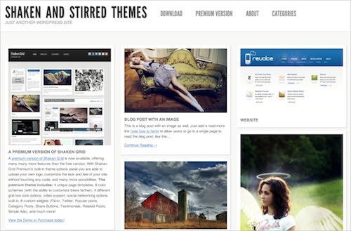 Shaken Grid Free WP Theme