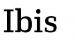 Small sample of the Ibis typeface