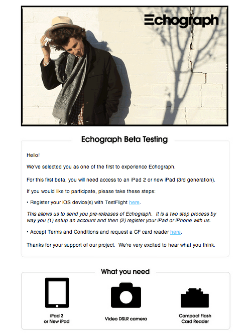 Beta Invite: Echograph