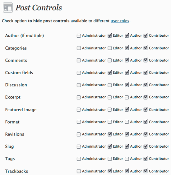 WP CMS Post Control