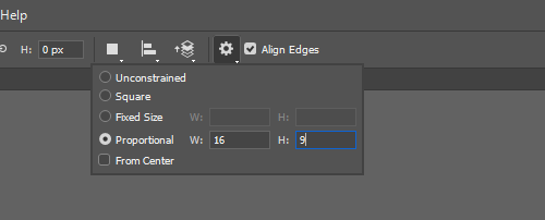 Advanced Shape Tool settings