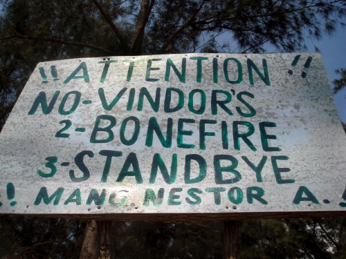 Wayfinding and Typographic Signs - no-vindors-bonefire-standbye