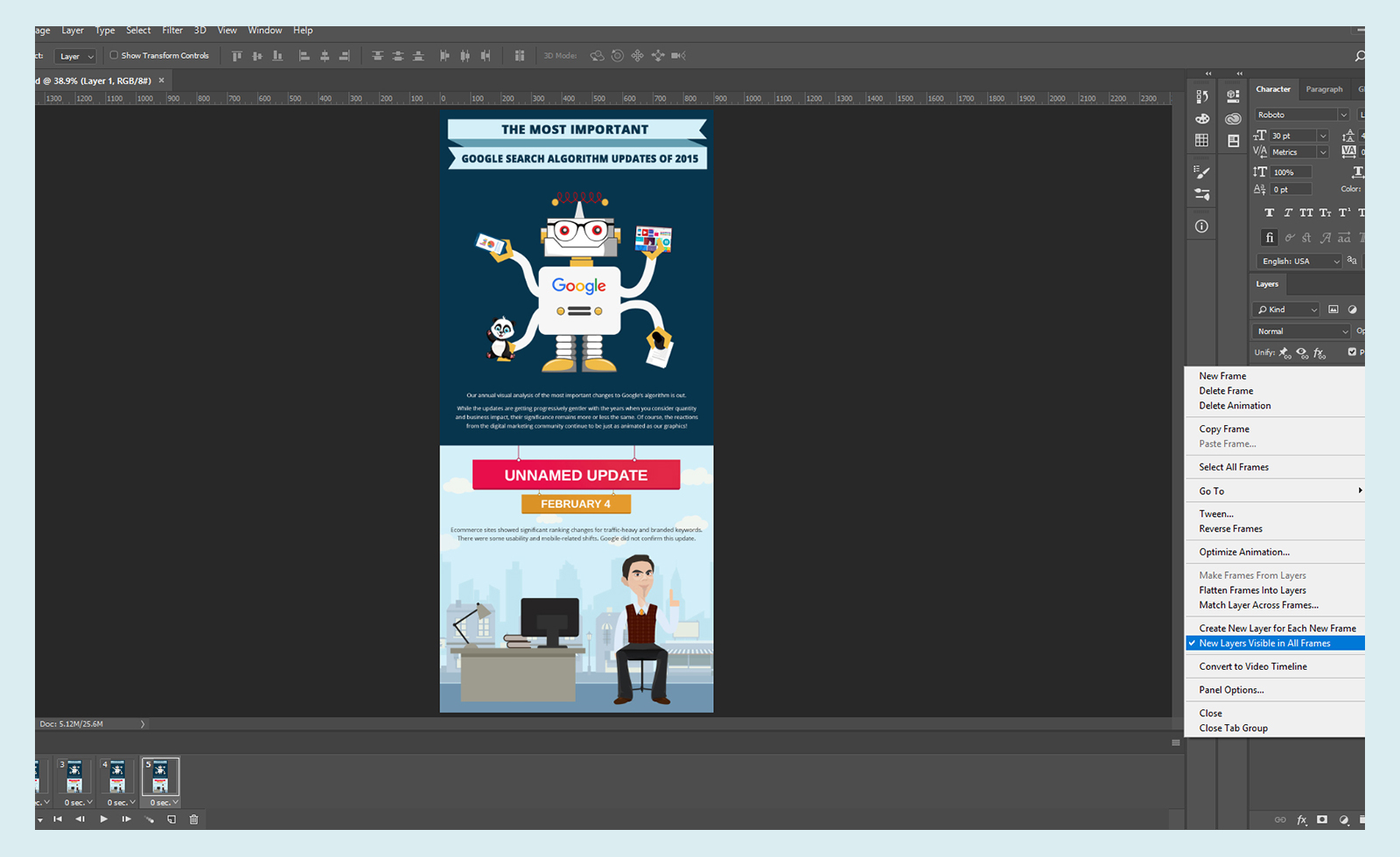 How to make an animated GIF with Photoshop, by Services Plus
