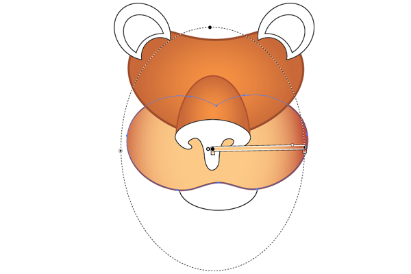 Tiger, adding color for cheeks