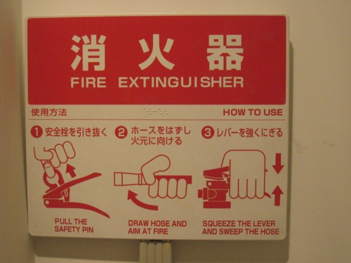 Wayfinding and Typographic Signs - fire-extinguisher-operating-guide