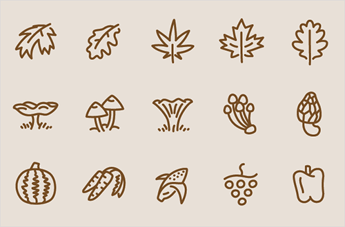 Quick preview of the Autumn icon set