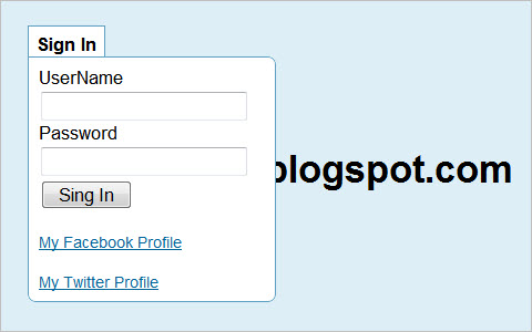 Twitter like Login with Jquery and CSS
