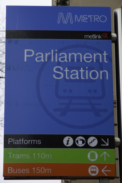 Wayfinding and Typographic Signs - melbourne-subway-station