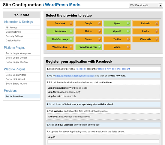 Social Login Providers