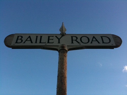 Wayfinding and Typographic Signs - bailey-road-signpost