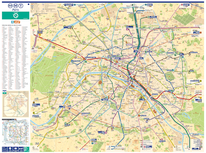 Paris metro map (official version)