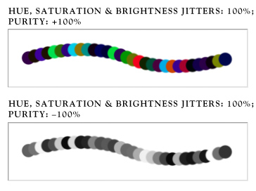 The Purity slider sets a threshold for each brush sample's saturation level.