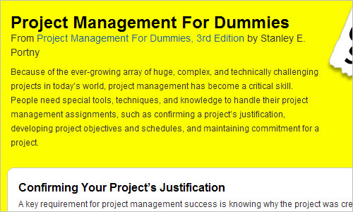 Project Management For Dummies