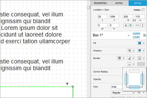 Changing border styles