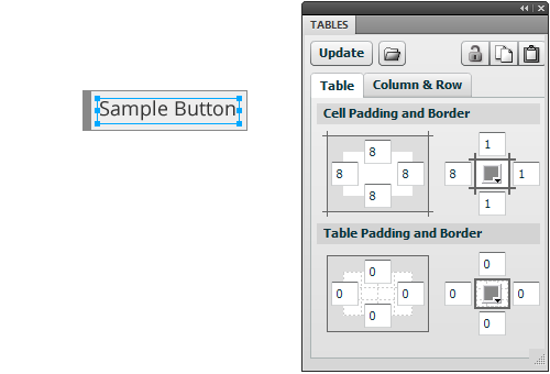 Tables Panel: Creating Dynamically-Sized Buttons Quickly.