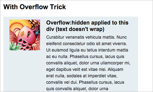 CSS: Clearing Floats with Overflow